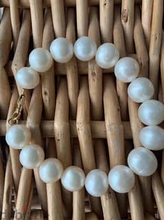 Rare natural oyster pearl braceletx2