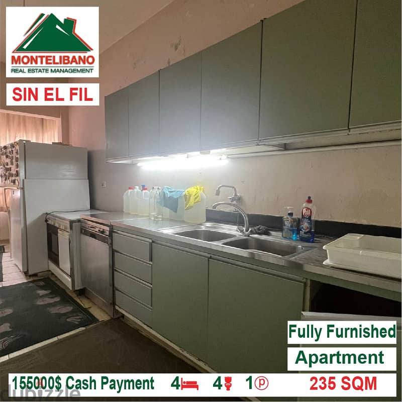 155,000$ Cash Payment!! Apartment for sale in Sin El Fil!! 2