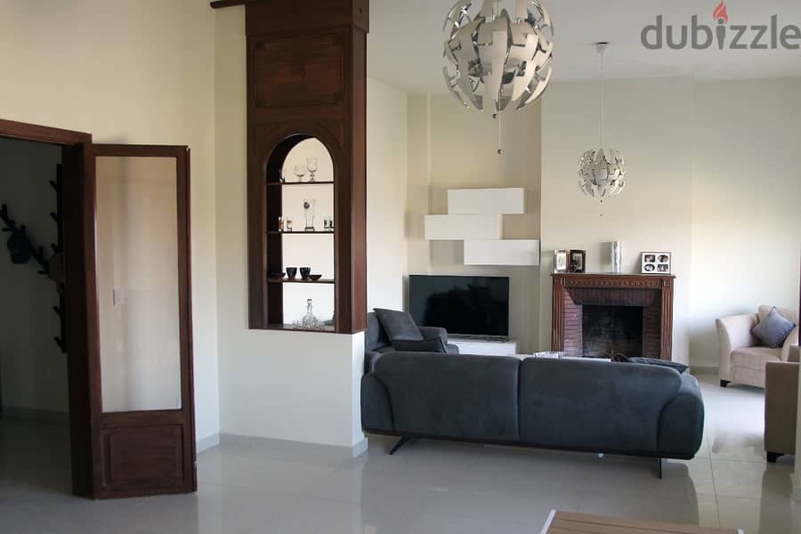 220 SQM Furnished Apartment in Ballouneh, Keserwan with View & Terrace 1