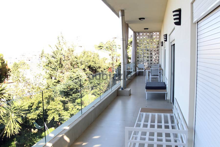 220 SQM Furnished Apartment in Ballouneh, Keserwan with View & Terrace 12