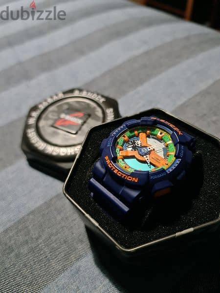 G-Shock Men GA-110 Blue Orange 2