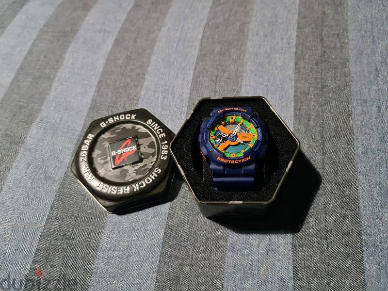 G-Shock Men GA-110 Blue Orange 3