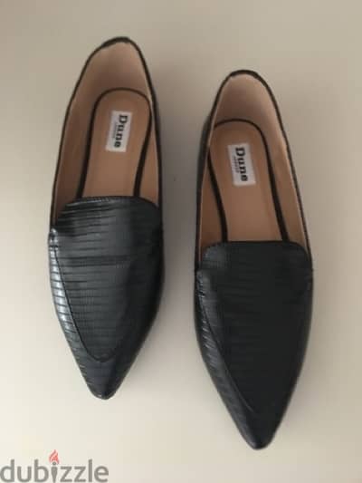 Dune black flat shoe