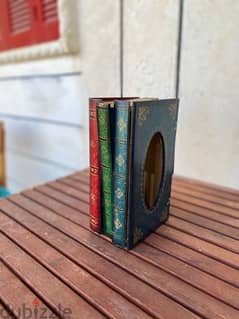 Wooden Tissue Box Books Style
