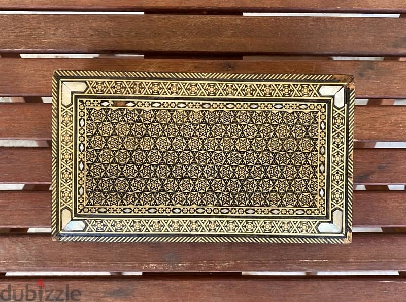 Vintage Mosaic Handmade Wooden Box 6