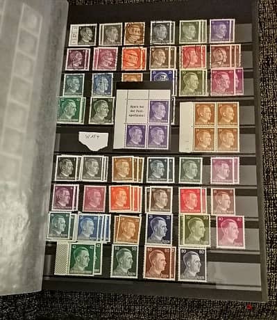 Germany Hitler rare stamps album over 1300 stamps Reich 2 & Reich 3