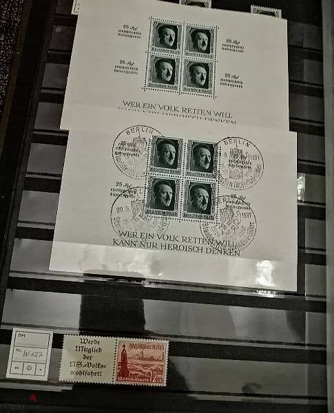 Germany Hitler rare stamps album over 1300 stamps Reich 2 & Reich 3 2