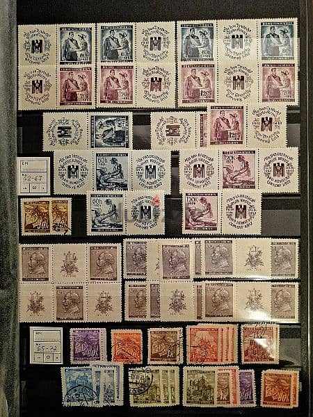 Germany Hitler rare stamps album over 1300 stamps Reich 2 & Reich 3 3