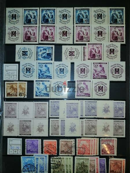 Germany Hitler rare stamps album over 1300 stamps Reich 2 & Reich 3 6