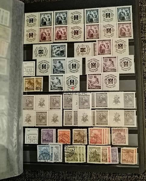 Germany Hitler rare stamps album over 1300 stamps Reich 2 & Reich 3 7