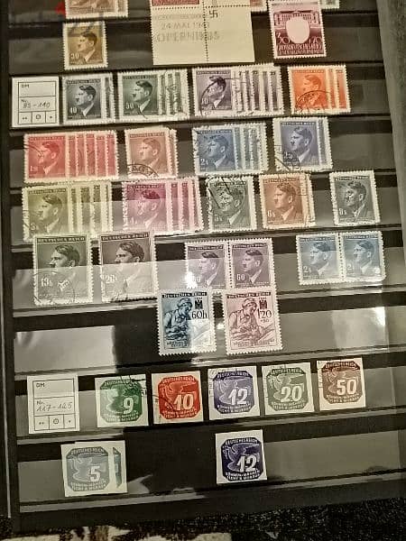 Germany Hitler rare stamps album over 1300 stamps Reich 2 & Reich 3 9