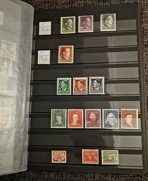 Germany Hitler rare stamps album over 1300 stamps Reich 2 & Reich 3 10