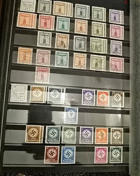 Germany Hitler rare stamps album over 1300 stamps Reich 2 & Reich 3 11