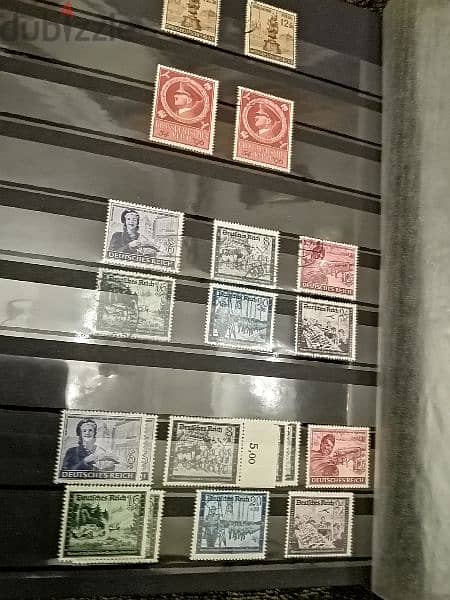 Germany Hitler rare stamps album over 1300 stamps Reich 2 & Reich 3 15