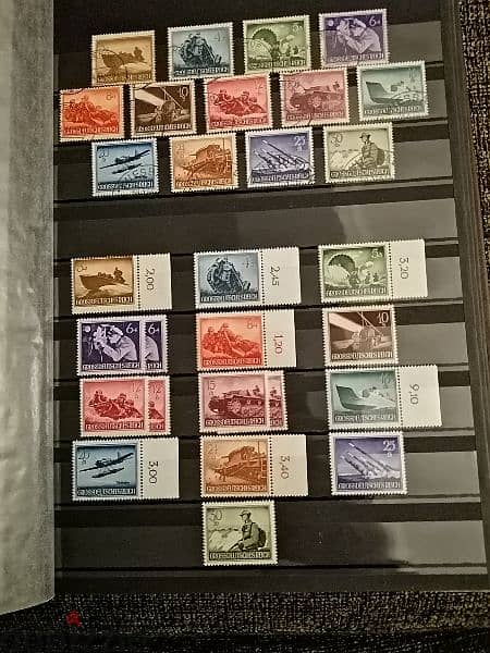 Germany Hitler rare stamps album over 1300 stamps Reich 2 & Reich 3 16