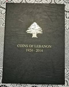 Lebanese coin album 1925-2014 66pcs البوم العملات اللبنانية