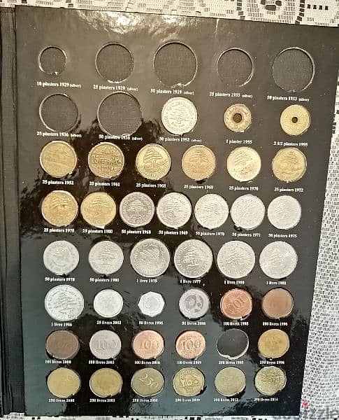Lebanese coin album 1925-2014 66pcs البوم العملات اللبنانية 1