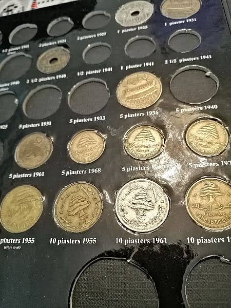Lebanese coin album 1925-2014 66pcs البوم العملات اللبنانية 5