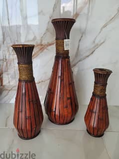 Unique Authentic Brand New Bamboo Decorative Jars