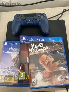 Good Condition USED PlayStation 4 + Controller and 3 games