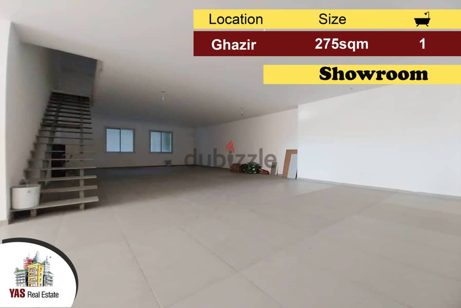 Ghazir/Kfarhbab 275m2 | Showroom | Perfect investment | IV | 0