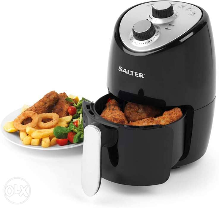 Salter EK2817 Compact Hot Air Fryer with Removable Frying Rack, 2 L, 1 0