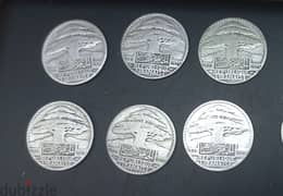old lebanese 10 piastres coins 1929 silver 0