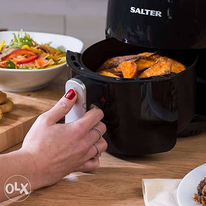 Salter EK2817 Compact Hot Air Fryer with Removable Frying Rack, 2 L, 1 2