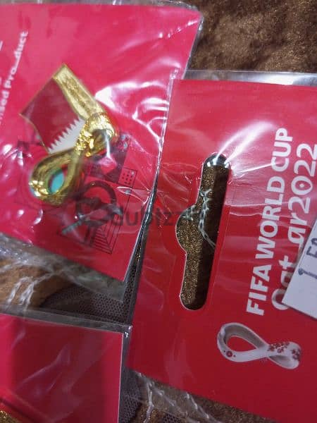 Qatar world cup official collectible pins keychain, ticket for display 4