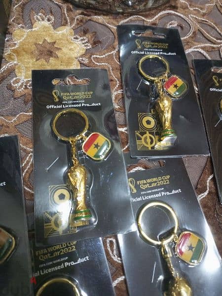 Qatar world cup official collectible pins keychain, ticket for display 7