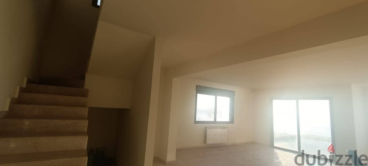 kfarhbab duplex with 100m terrace prime location near highway Ref#5879 10