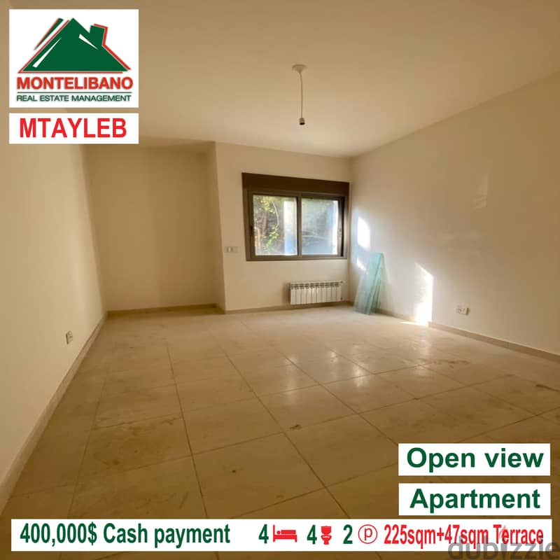 Open view apartment for sale in MTAYLEB!!! 2