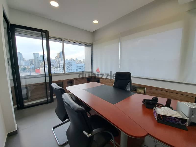 L14012-Decorated Office For Sale In A High-End Tower In Sin Fil 3