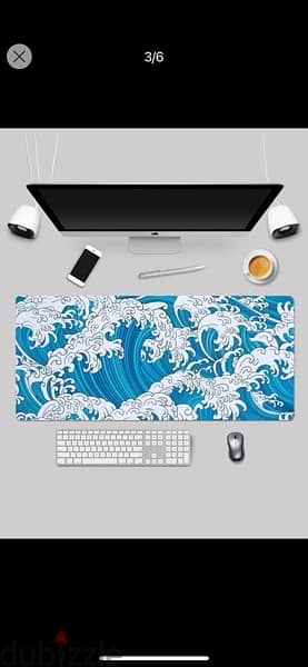 mouse pad waves blue 2