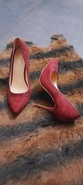 Red Burgundy Velvet Heels 2