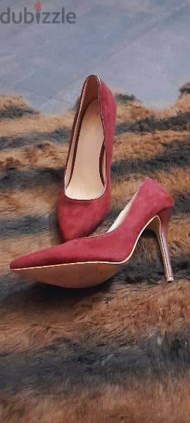 Red Burgundy Velvet Heels 5