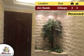 Ain Saade 230m2 | Calm Area | Decorated | Panoramic View | PA |