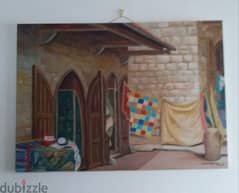 Byblos souk oil painting 0
