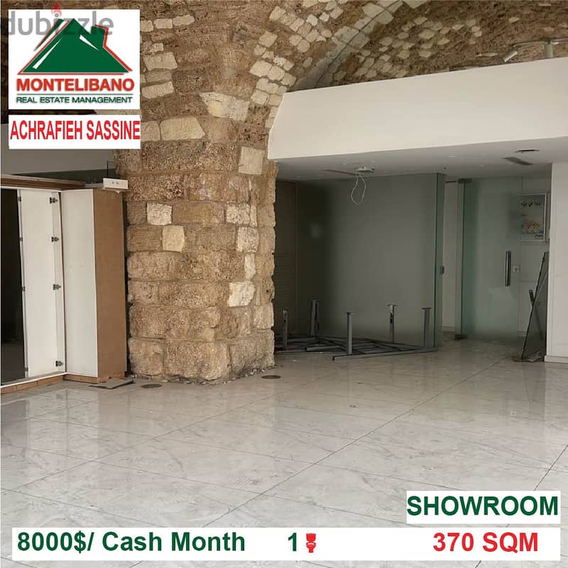 8000$/Cash Month!! ShowRoom for rent in Achrafieh Sassine!! 1