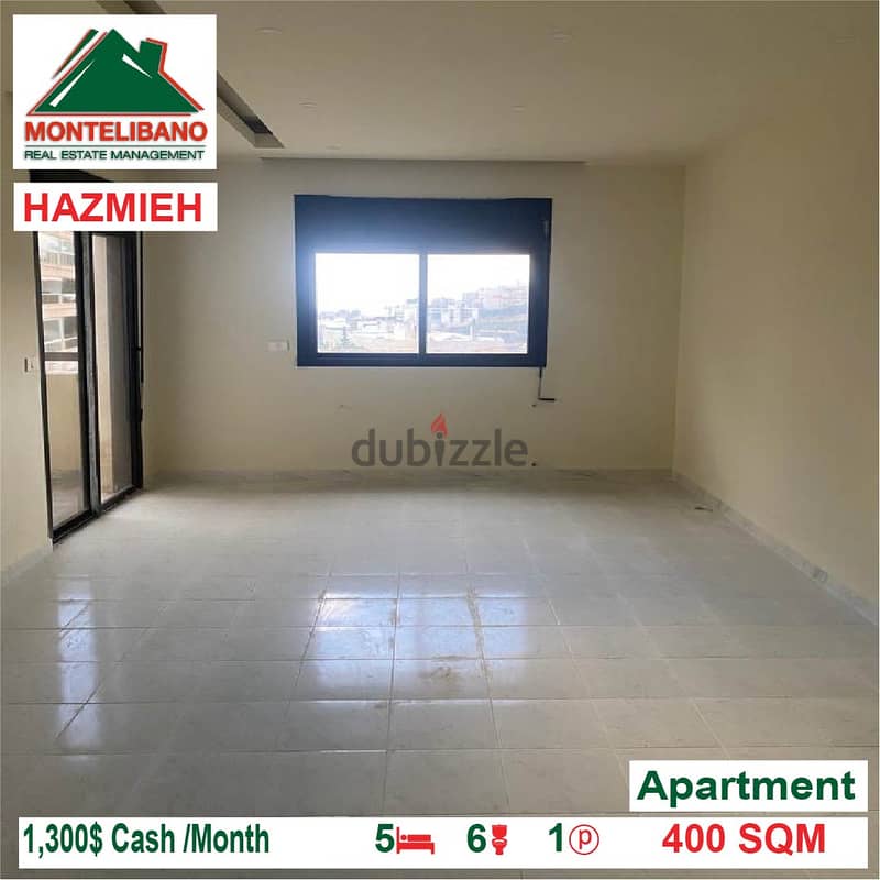 Apartment for rent located in HAZMIEH !!1300$!! 2