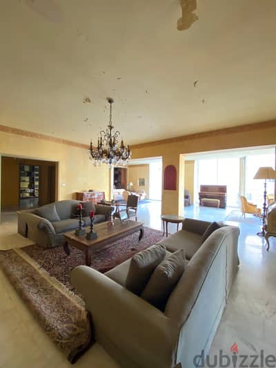 ACHRAFIEH PRIME + TERRACE , BAR (500SQ) 4 BEDROOMS , TV ROOM (AC-739)