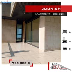 APARTMENT FOR SALE IN JOUNIEH 500 SQM for sale REF#JH17270
