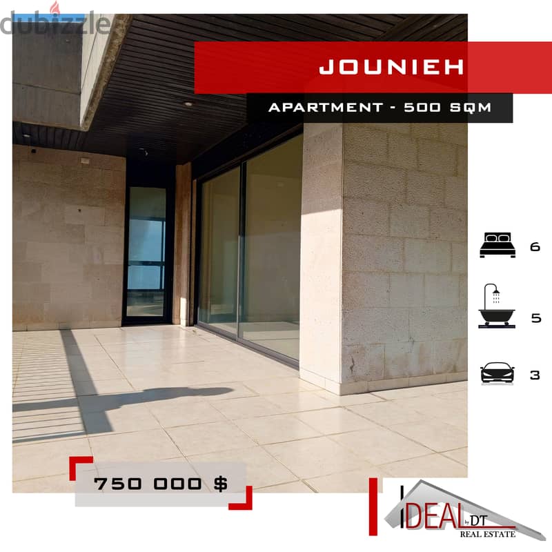 APARTMENT FOR SALE IN JOUNIEH 500 SQM for sale REF#JH17270 0