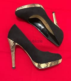 Shoes, black & serpent, size 37