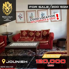 JOUNIEH GOOD LOCATION With BIG Terrace & VIEW , (JOU-123) 0