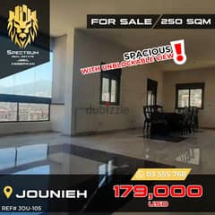 SPACIOUS (250Sq) In JOUNIEH WITH UNBLOCKABLE VIEW  ,(JOU-105)