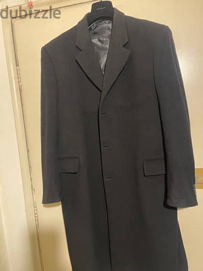 VINCENTI coat black size 54 wool