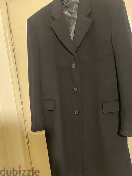 VINCENTI coat black size 54 wool 1