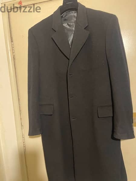 VINCENTI coat black size 54 wool 2