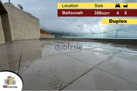 Ballouneh 350m2 | Duplex | Panoramic View | Super Prime Location |